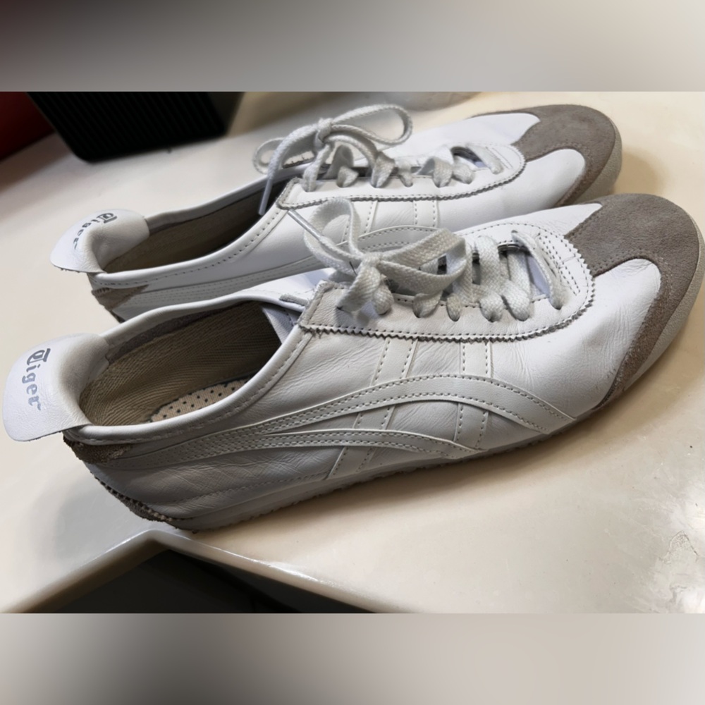 White Leather Onitsuka Tiger Mexico 66 Sneakers - Picture 2 of 8